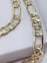 Load image into Gallery viewer, 18k Gold Filled Figaro Chain Set - 7.6mm Thick