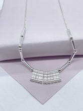 Load image into Gallery viewer, Silver Filled Fringe Necklace Featuring Tubes And Beads For Complete Boho