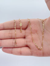 Load image into Gallery viewer, 18k Gold Filled 3x1 Figaro 2.5mm Chain Necklace Supplies