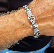 Load image into Gallery viewer, Iced Cubic Zirconia 18k Gold Filled Link Bracelet - 9mm