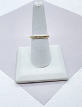 Load image into Gallery viewer, 18k Gold Filled Eternity Ring: Colorful CZ Micro Pave Stackable Band