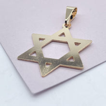 Load image into Gallery viewer, 18k Gold Filled Plain Star of David Pendant Jewish Star Charm Israel Nation