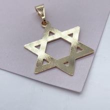 Load image into Gallery viewer, 18k Gold Filled Plain Star of David Pendant Jewish Star Charm Israel Nation