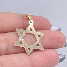 Load image into Gallery viewer, 18k Gold Filled Plain Star of David Pendant Jewish Star Charm Israel Nation