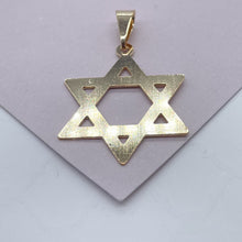 Load image into Gallery viewer, 18k Gold Filled Plain Star of David Pendant Jewish Star Charm Israel Nation