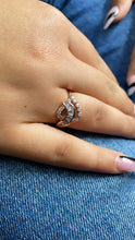 Load image into Gallery viewer, Silver Filled or Rose Gold Cubic Zirconia Mixed Baguette Zirconia Ring