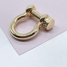 Load image into Gallery viewer, 18k Gold Filled Chunky Carabiner Lock Clasp Chain Styling, Necklace Parts & Components Designers