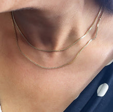 Load image into Gallery viewer, 18k Gold Filled Box Chain Necklace: 1.5mm Thickness