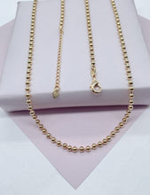 Load image into Gallery viewer, 18k Gold Filled 3mm Gold Bead Chain Necklace Supplies Designers
