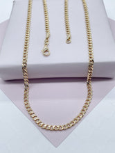 Load image into Gallery viewer, 18k Gold Filled Cuban Link Chain Necklace: 4mm Curb Chain