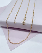 Load image into Gallery viewer, 18k Gold Filled 1mm Rolo Chain Necklace Supplies Designers