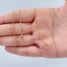 Load image into Gallery viewer, 18k Gold Filled 1mm Rolo Chain Necklace Supplies Designers