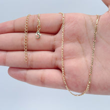 Load image into Gallery viewer, 18k Gold Filled 2mm Figaro 3X1 Chain Necklace Supplies Designers