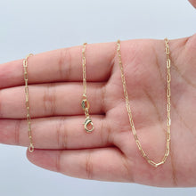 Load image into Gallery viewer, 18k Gold Filled 2mm Dainty Paper Clip Chain Necklace Supplies Creative Styling Designers