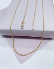 Load image into Gallery viewer, 18k Gold Filled 1mm Dainty Singapore Chain Necklace Supplies Creative Styling and Design Layers