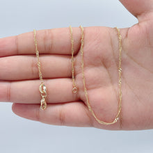 Load image into Gallery viewer, 18k Gold Filled 1mm Dainty Singapore Chain Necklace Supplies Creative Styling and Design Layers