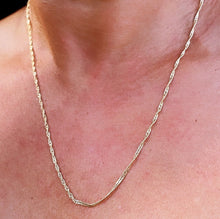 Load image into Gallery viewer, 18k Gold Filled 1mm Dainty Singapore Chain Necklace Supplies Creative Styling and Design Layers