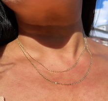 Load image into Gallery viewer, Dainty 18k Gold Filled 2mm Design Flat Fancy Chain Necklace Supplies Designers