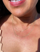 Load image into Gallery viewer, Dainty 18k Gold Filled 2mm Design Flat Fancy Chain Necklace Supplies Designers