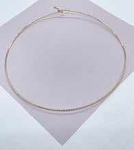 Load image into Gallery viewer, 18k Gold Filled Hard Plain Omega Choker Necklace