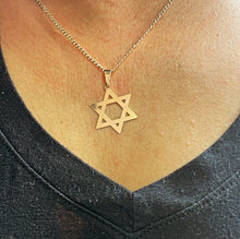Load image into Gallery viewer, 18k Gold Filled Plain Star of David Pendant Jewish Star Charm Israel Nation
