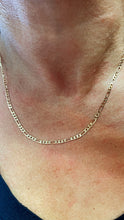 Load image into Gallery viewer, 18k Gold Filled 3x1 Figaro 2.5mm Chain Necklace Supplies