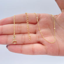Load image into Gallery viewer, 18k Gold Filled 1.5mmThin Oval Curb Chain