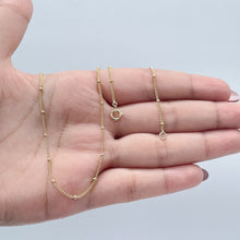 Load image into Gallery viewer, 18k Gold Filled 1mm Satellite Chain Featuring Curb Link Style