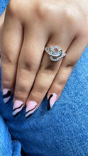 Load image into Gallery viewer, Silver Filled or Rose Gold Cubic Zirconia Mixed Baguette Zirconia Ring