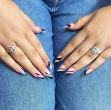 Load image into Gallery viewer, Silver Filled or Rose Gold Cubic Zirconia Mixed Baguette Zirconia Ring