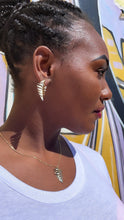 Load image into Gallery viewer, 18k Gold Filled Shark-Bone Skeleton Set - Necklace and Earrings