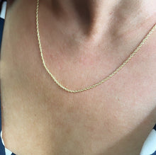 Load image into Gallery viewer, 18k Gold Filled Wheat Chain Necklace: 1mm, Sizes 16-24”
