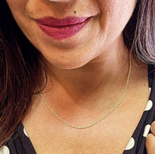 Load image into Gallery viewer, 18k Gold Filled 1mm Wheat Chain Available In Sizes 16” , 18”, 20”, 22” & 24” For