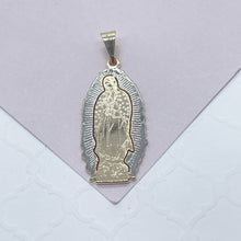 Load image into Gallery viewer, 18k Gold Filled Guadalupe Pendant Two Tone Color
