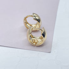Load image into Gallery viewer, 18k Gold Filled Chunky Huggie Earrings