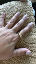 Load image into Gallery viewer, 18k Gold Filled Dome Croissant Ring, Twisted Design for a Modern Look, Wholesale Jewelry Supplies