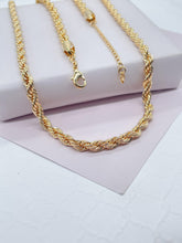 Load image into Gallery viewer, 18k Gold Filled 5mm Rope Chain