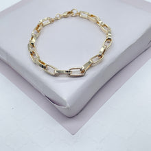 Load image into Gallery viewer, Thick 18k Gold Filled Paper Clip Set Featuring Bracelet And Necklace