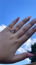 Load image into Gallery viewer, 18k Gold Filled Ring: Multi Color Cubic Zirconia Eternity Band
