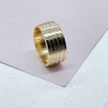 Load image into Gallery viewer, 18k Plain Gold Filled Five Rowed Band Ring