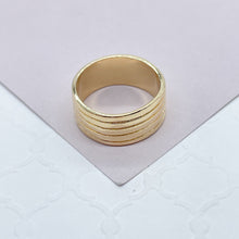Load image into Gallery viewer, 18k Plain Gold Filled Five Rowed Band Ring