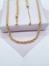 Load image into Gallery viewer, 18k Gold Filled Thick 5mm Rope Chain for Layering, Chunky Rope, Stylish Necklace