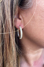 Load image into Gallery viewer, 18k Gold Filled Star Hoop Earrings: Micro Pavé Zirconia Clicker