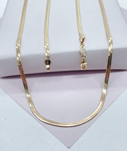 Load image into Gallery viewer, 18k Gold Filled Simple Thin 3mm Herringbone Chain