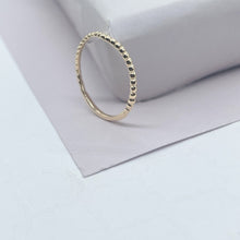 Load image into Gallery viewer, 18k Gold Filled Minimalistic Beaded Gold Stackable Ring