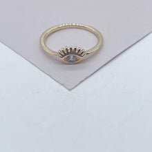 Load image into Gallery viewer, 18k Gold Filled Simple Gold Zirconia Eye Ring