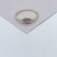 Load image into Gallery viewer, 18k Gold Filled Simple Gold Zirconia Eye Ring