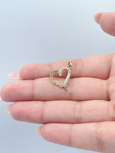 Load image into Gallery viewer, 18k Gold Filled Heart written Love Charm