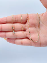 Load image into Gallery viewer, 18k Gold Filled 2mm Flat Beaded Necklace