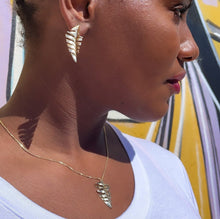 Load image into Gallery viewer, 18k Gold Filled Shark-Bone Skeleton Set - Necklace and Earrings